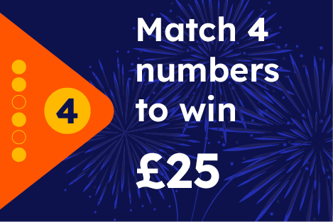 Match 4 numbers, win £25