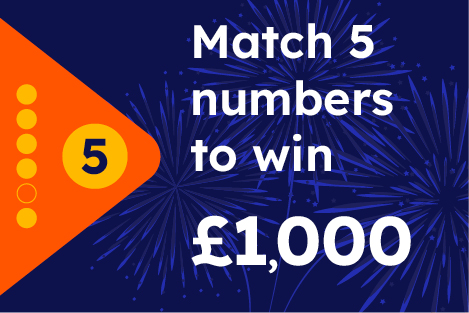 Match 5 numbers, win £1000